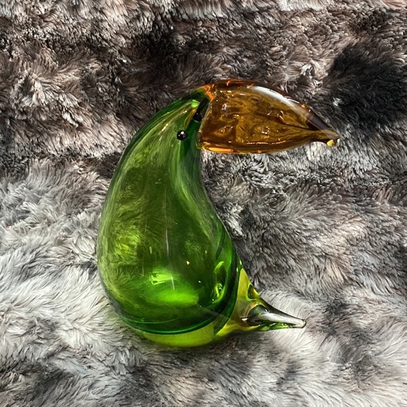 VERY Unusual Mid Century Modern Art Glass Large Toucan Figure Figurine - Picture 8 of 16
